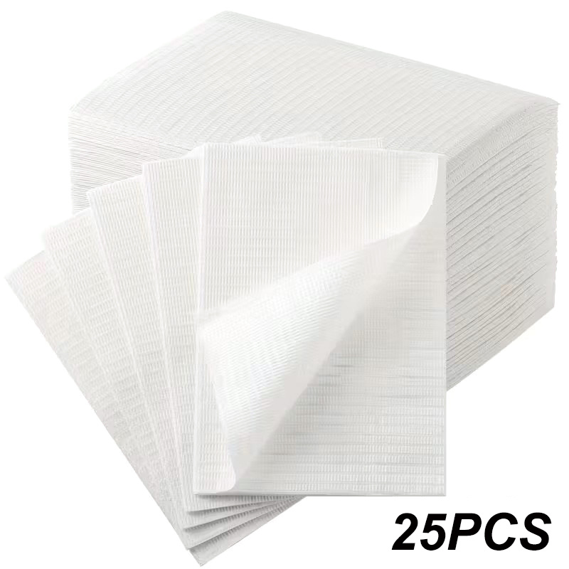 Image of 25pcs Professional For Nail Art Table Mat | Disposable For Nails Care, Gel Polish, Waterproof Tablecloths, Manicure Tools Additions, Pvc Material