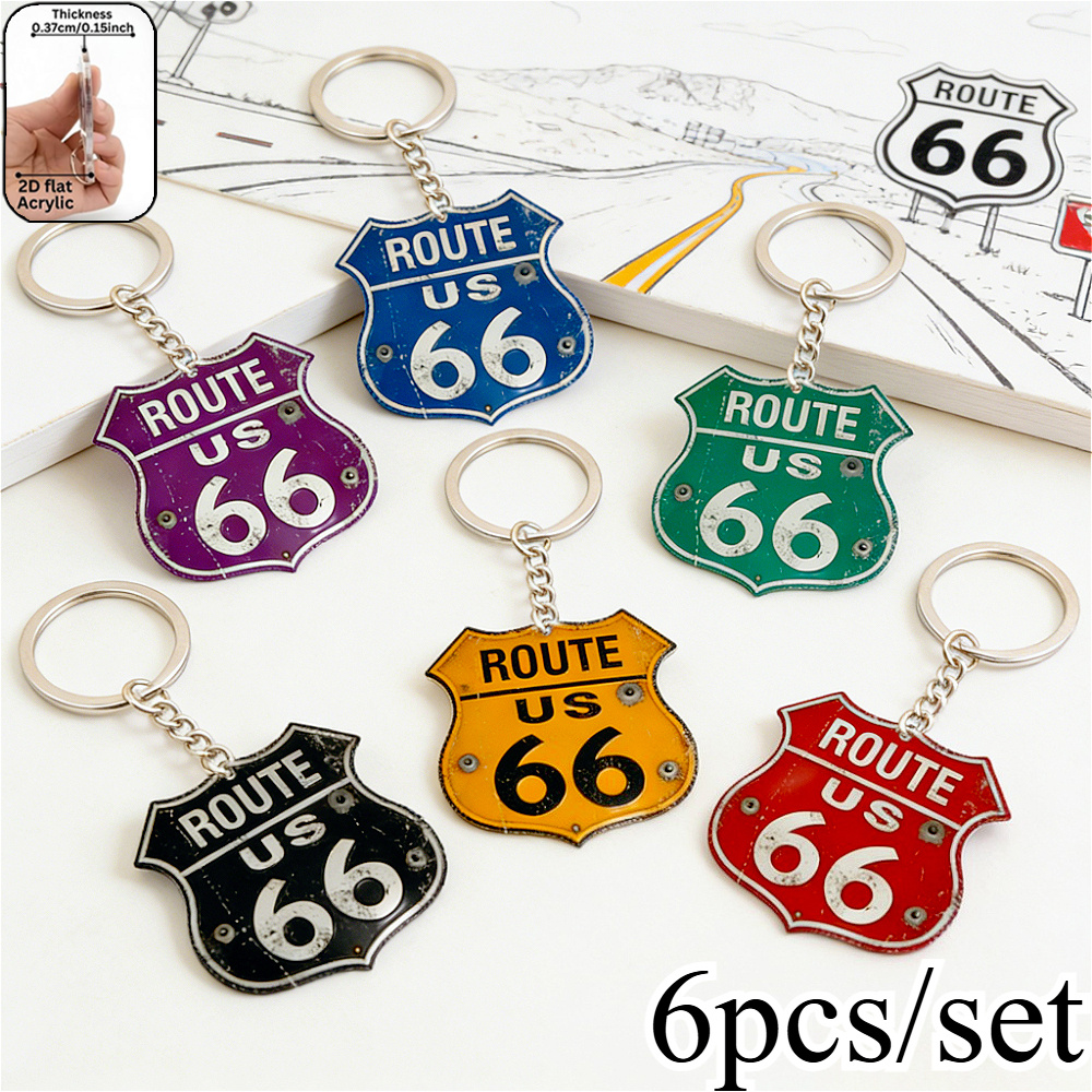 Set Of 6 Classic Sign Keychains, Sign Charm For Backpacks, Suitable For Anyone, Challenge, Couple's Charm, Collectible Gift For The Of , Perfect For History , Ideal For Daily Use, Trips