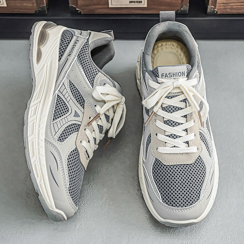 Men's Comfortable Thick Sole Athletic Training Shoes, Breathable Walking Sneakers