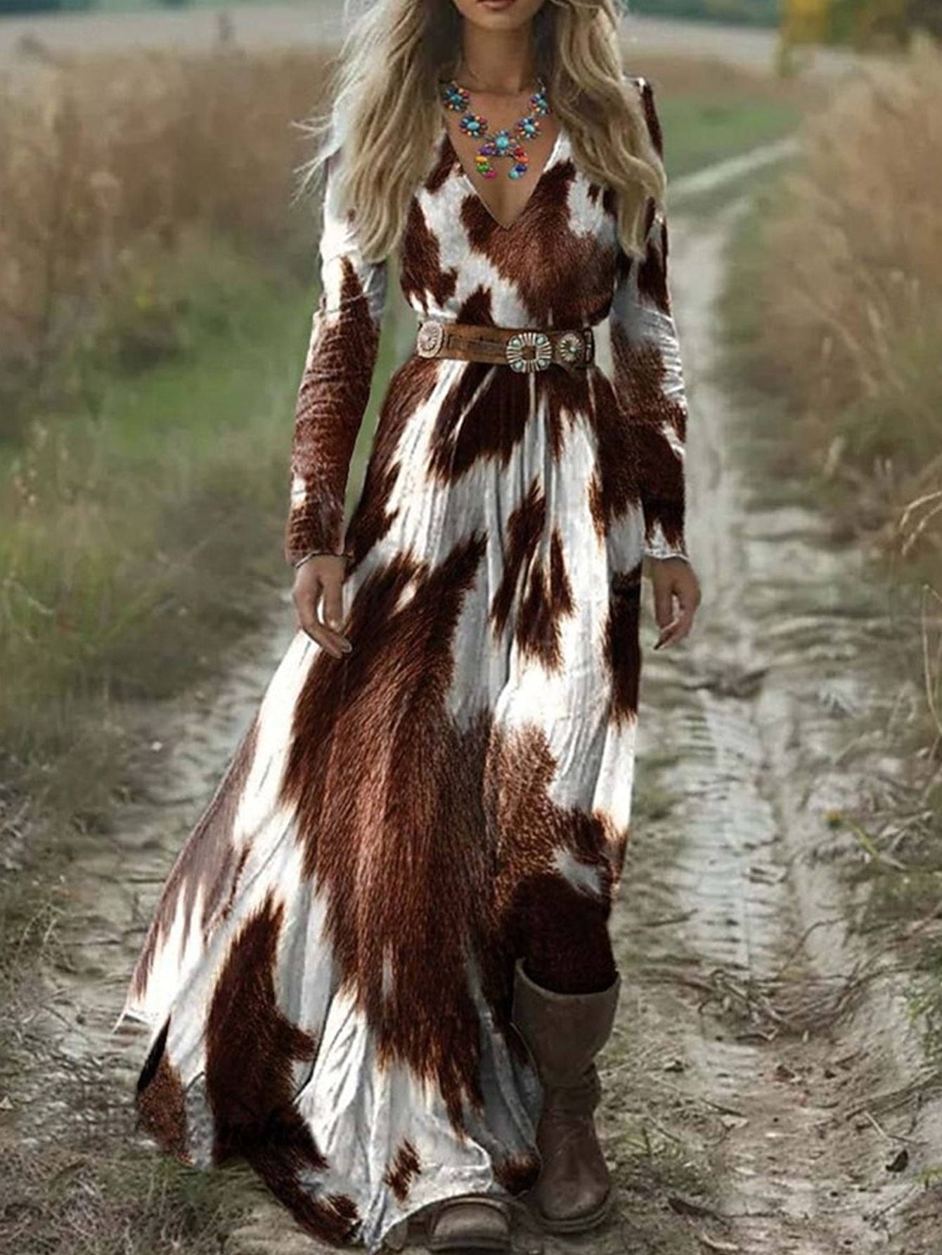 boho floral dresses sold on Temu United States