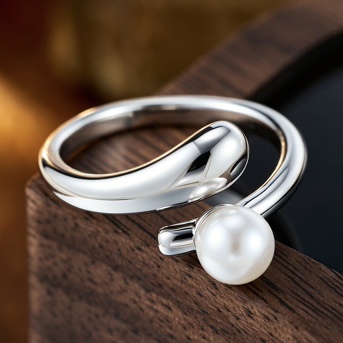 French Elegant Irregular Twisted Open Ring, Light Luxury Gift