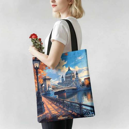 1pc autumn style tote bag a and stylish minimalist durable tote reusable shopping bag suitable for graduation parties and