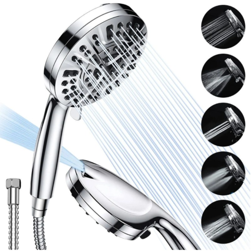 10-mode Multifunctional Shower Head - 1.5m Hose - G1/2 Standard Connection - Water- Design - Home Shower Set For Shower Use For Shower Use