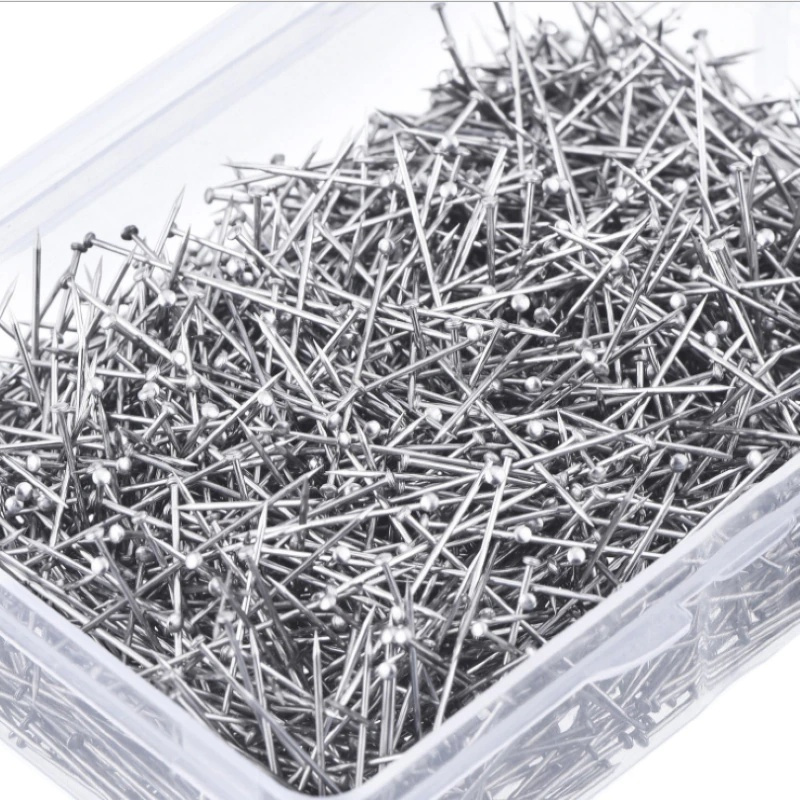 TEMU 1600 pièces d'épingles à coudre droites de couturière en acier inoxydable de , épingles à tête fine, outils de couture pour la fabrication de