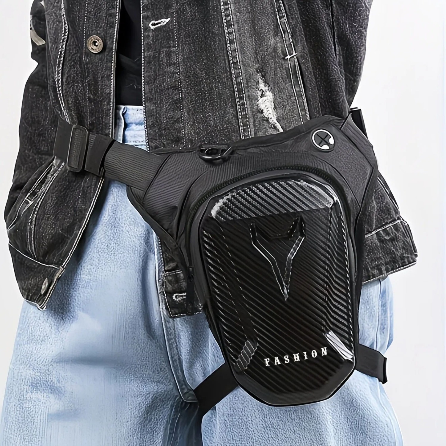 Image of Motorcycle Leg Bag With , Durable Riding Thigh Pouch For Phones, Keys, For Long Rides, Lightweight Tactical Motorcycle Cargo Bag For Daily , Touring & Outdoor Adventure, Universal