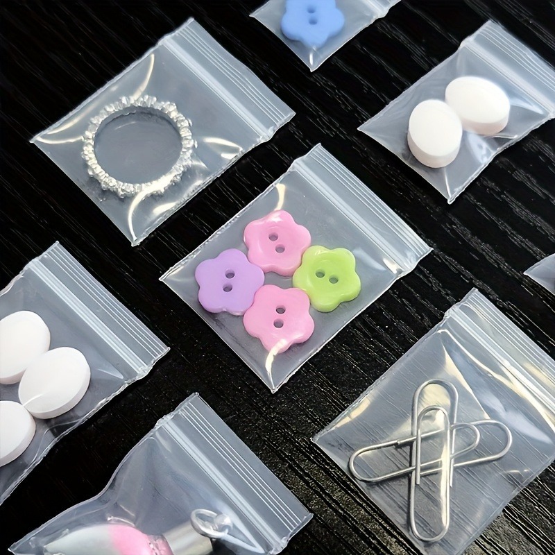 109pcs PVC Reusable Transparent Jewelry Bags with Zipper