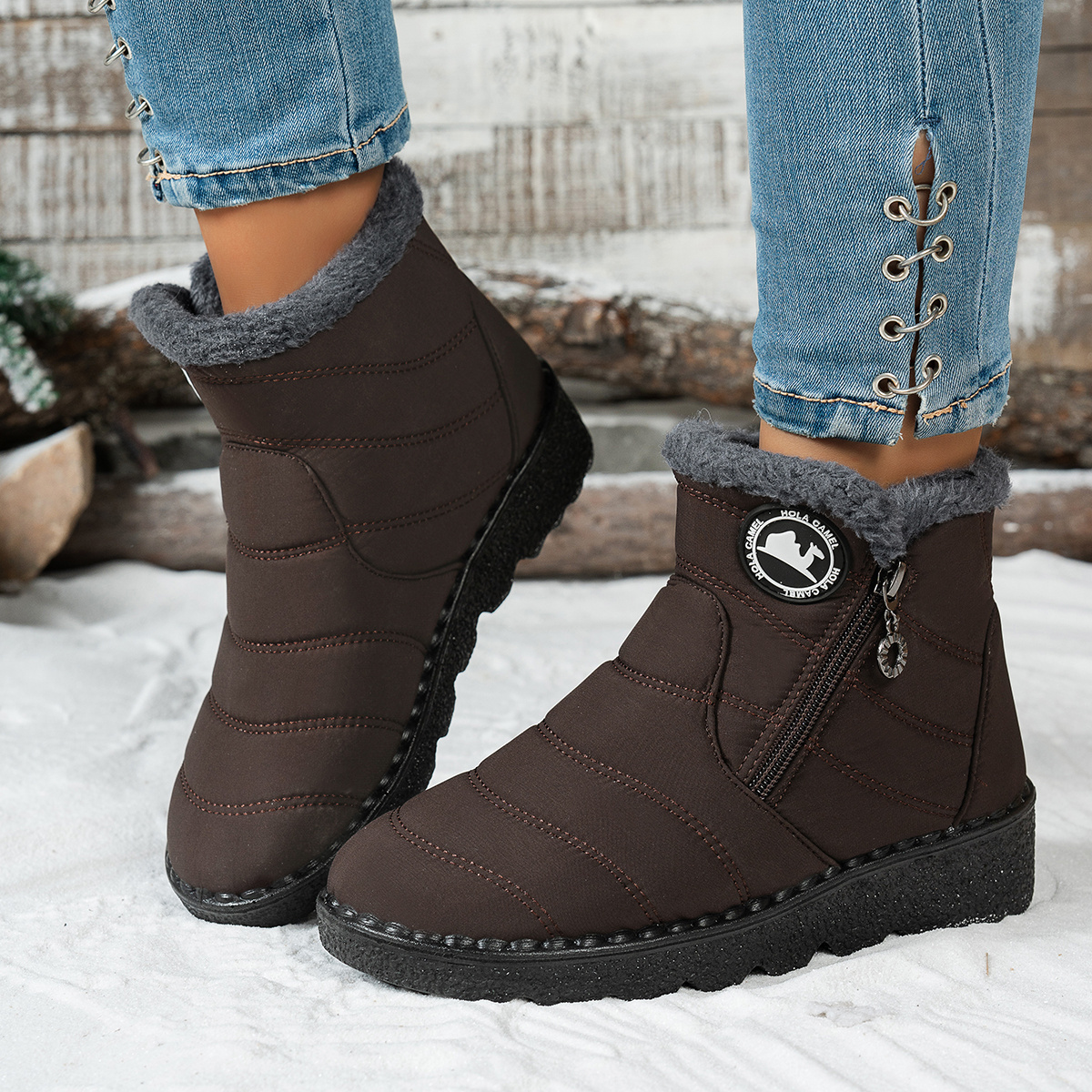 Women's Winter Boots, Warm Ankle Boots for Cold Weather