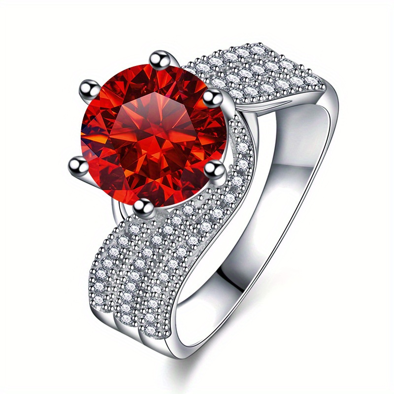 Women's 925 Sterling Silver Moissanite Ring, 5-Carat Wedding Proposal