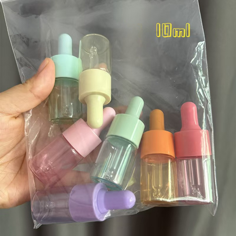 Set Of , 10ml Refillable Mini Droppers, Glass Bottles For Essential Oils, Reusable Containers For Perfume