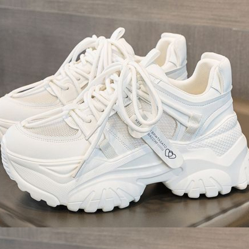 2026 New European And Mesh Breathable Lightweight Comfortable Height-increasing Sneakers For Petite Figures, Women Shoes