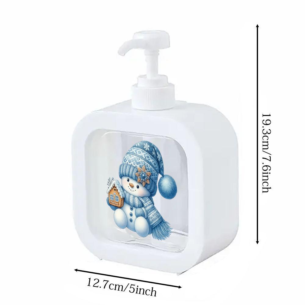 TEMU Distributeur de savon Manuel de Neige avec Pompe - Flacon à Savon Liquide Non Électrique Adapté pour Évier de Cuisine et Salle de Bain, de Neige