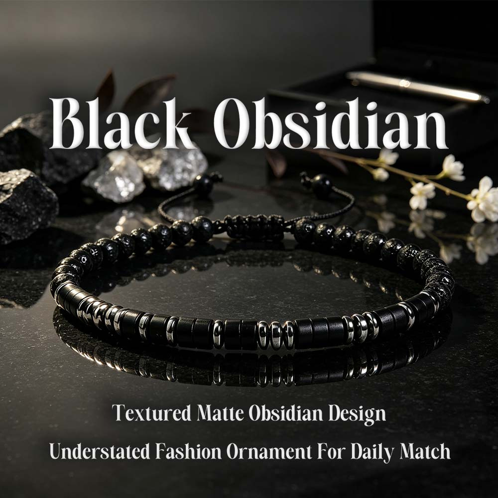TEMU 1pc Textured Matte Braided Adjustable Bracelet Fashion Wrist Ornament For Daily Matching