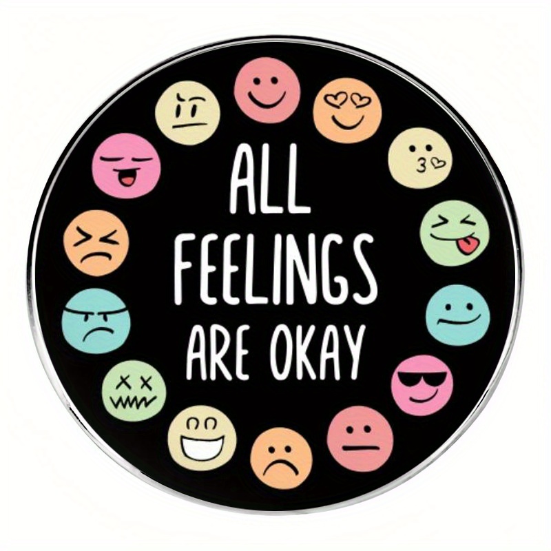 E-shop Alle Emotionen Sind Gut Anstecknadel Angst Glück Pin Abzeichen Metalllegierung Accessoires