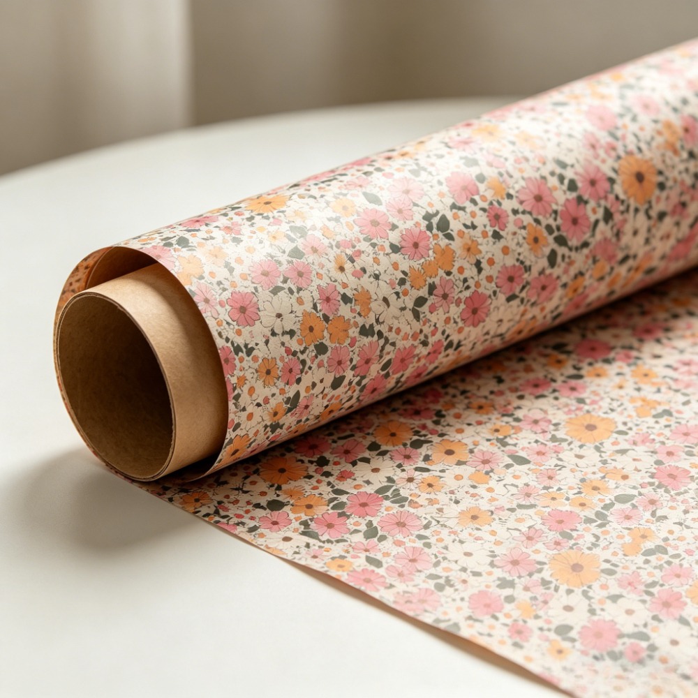 Image of Warm-tone Colorful Daisy Wrapping Paper, All-occasion Wrap For Daily Gifting, , And Gift Wrapping