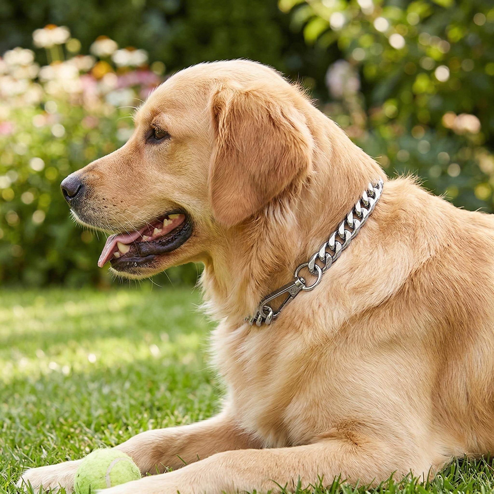 Punk Style Alloy O-Chain Dog Collar for Pets