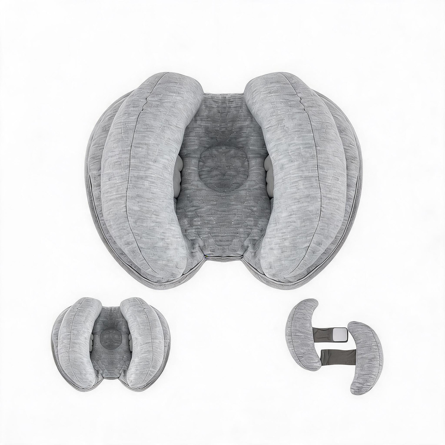 Adjustable Soft Head & Neck Cushion, 2-in-1 Shaping Pillow For