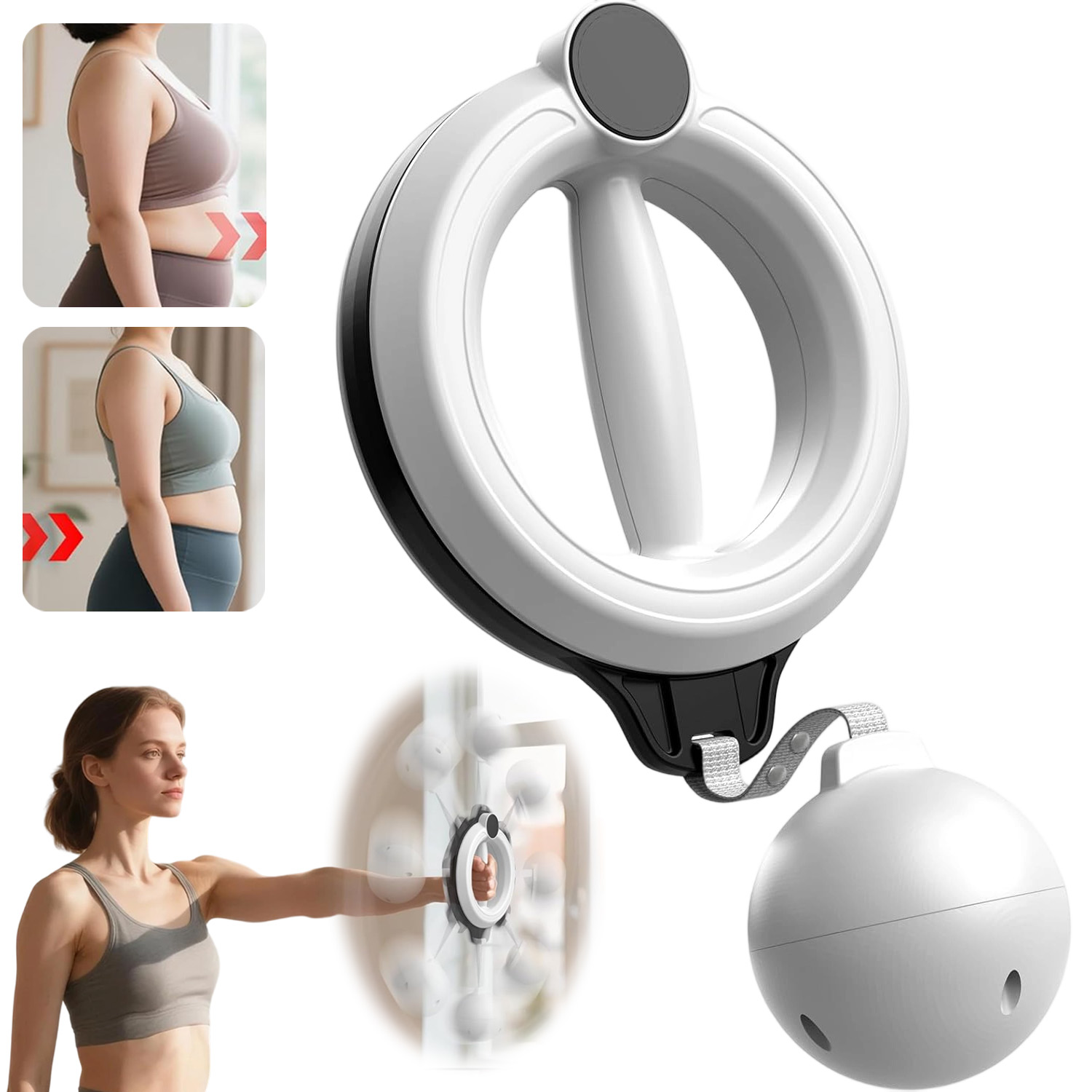 E-shop Männer- & Frauen-Arm- & Schulter-Trainingsgerät mit 360° Handkurbel Unterarmtrainer – Heimfitness-Gerät für Oberkörper, Brust, Schultermobilität