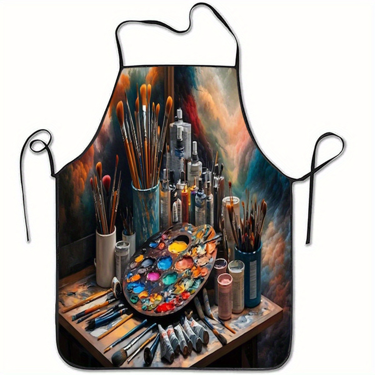 E-shop 1 Stück ärmelloses Polyester-Schürzen-Design für Backen und Küchenarbeiten zu Hause