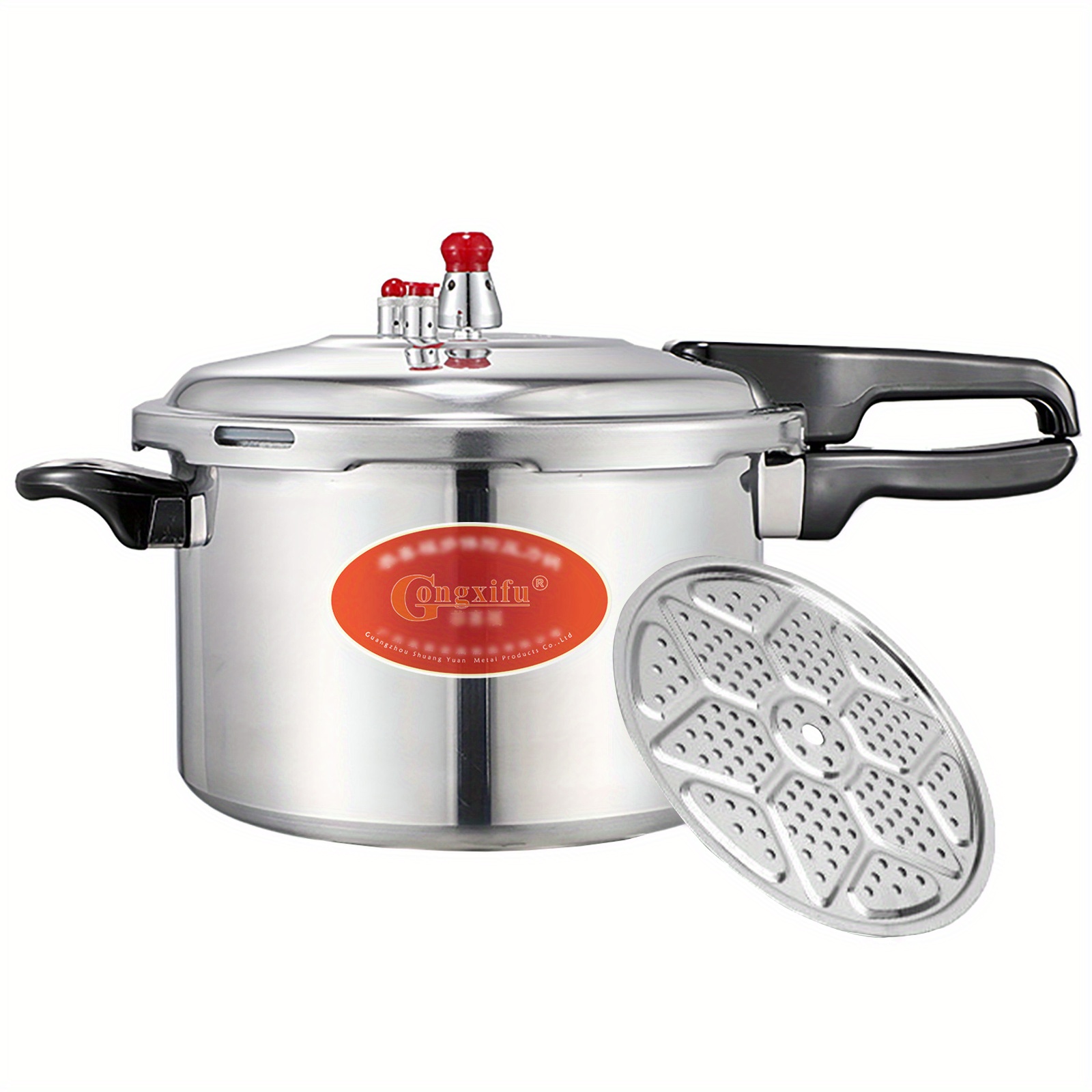 1pc aluminum quick cooking   and   suitable for   and soups   with a lid and steaming rack   holiday gifts such as christmas halloween etc suitable for induction cookers and gas stoves Product details 9