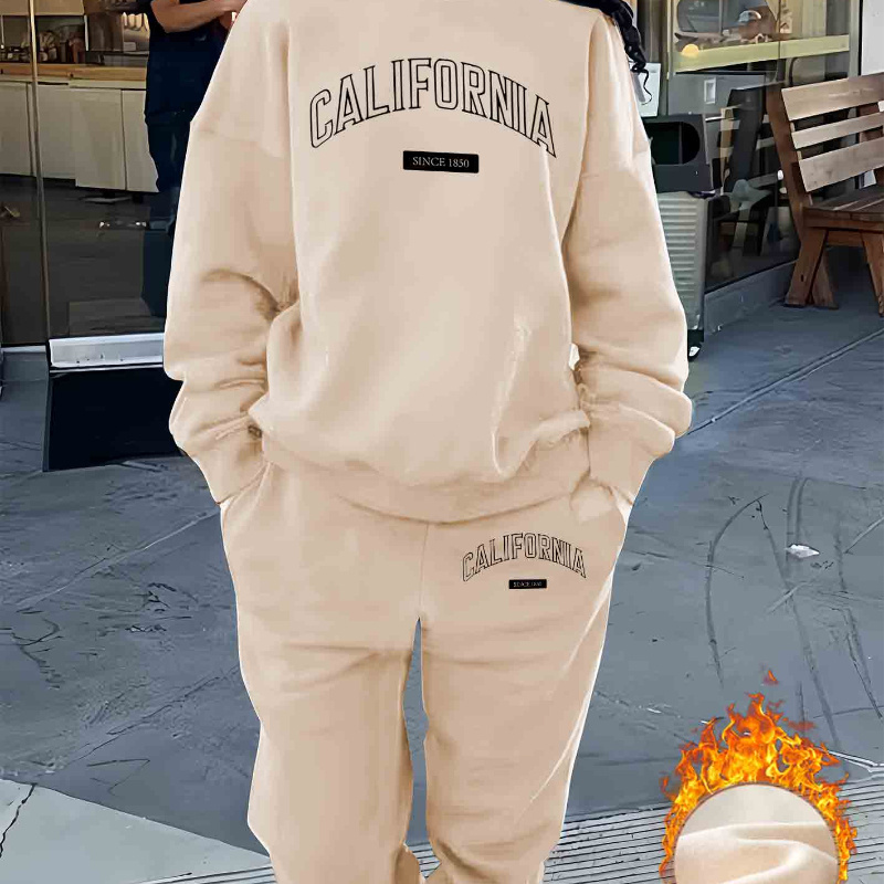 

's Fleece-lined Letter Sweatshirt & Set - , Washable