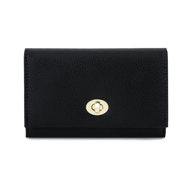 Elegant Women's - Sleek Compact Cardholder With Multiple Slots And Short Design