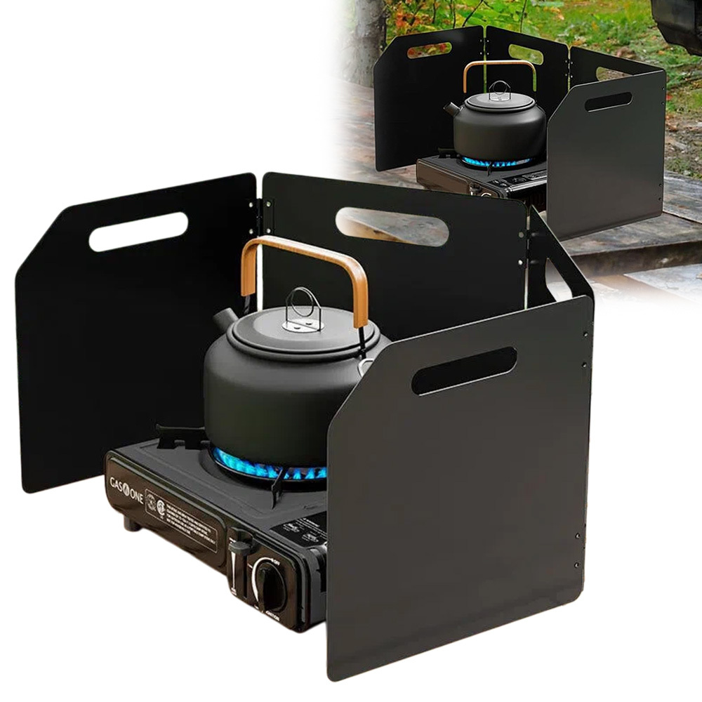 Thickened 4-panel , Portable Foldable Stove Wind Shield Outdoor