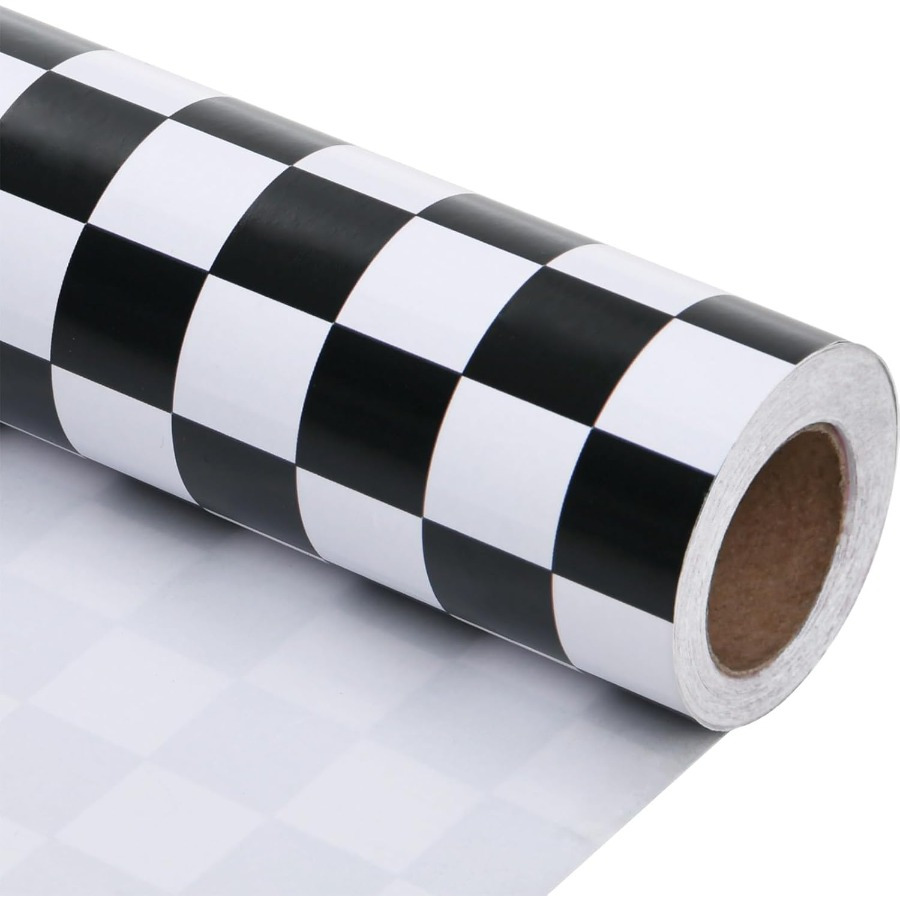 Checkered Flag Wrapping Paper Roll- 17 Inches X 33 Feet - Race Car Wrapping Paper For Boys Girls, Cars Wrapping Paper For Birthday Christmas Holiday(checkered Flag)
