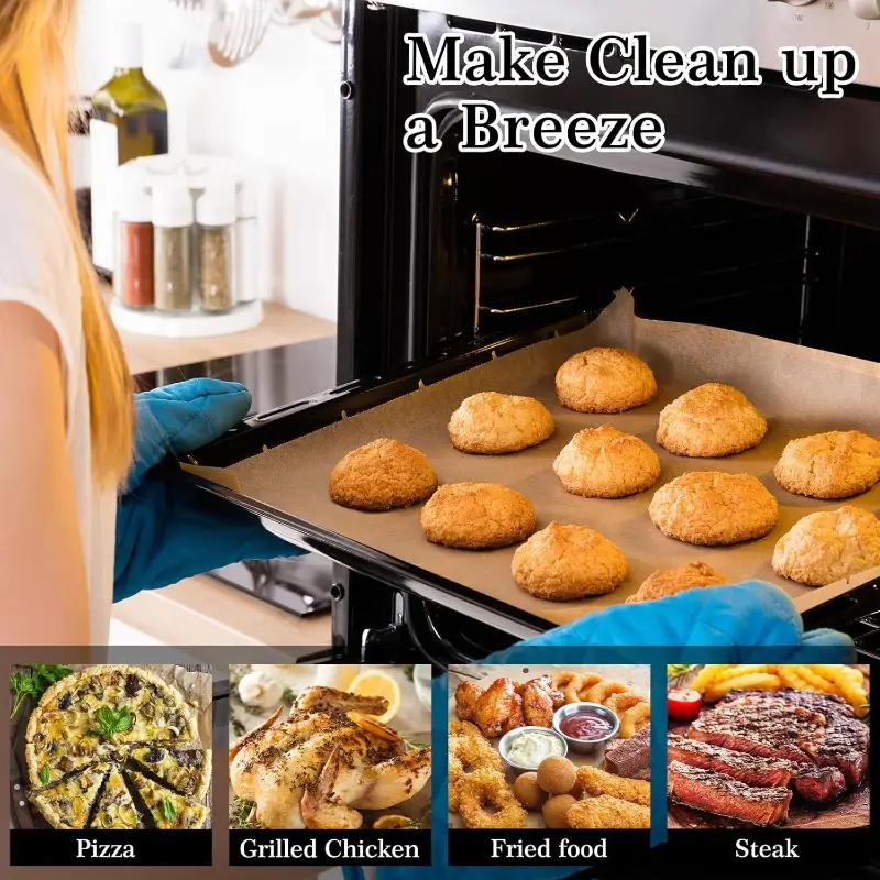 300pcs 9x11 inch parchment paper sheets disposable air fryer toaster oven liners non stick rectangular baking sheets for cuisinart instant pot easy heat distribution kitchen essentials nonstick surface heatresistant material home bakers Product details 3