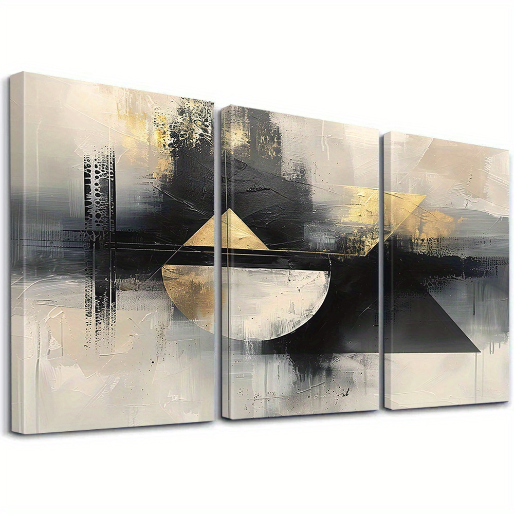 XUSANSHI Wall Art Stampe Paesaggio architettonico Urbano Quadri Moderni Soggiorno per la Decorazione della Parete di casa 3 Parti Senza Cornice 50x70cm