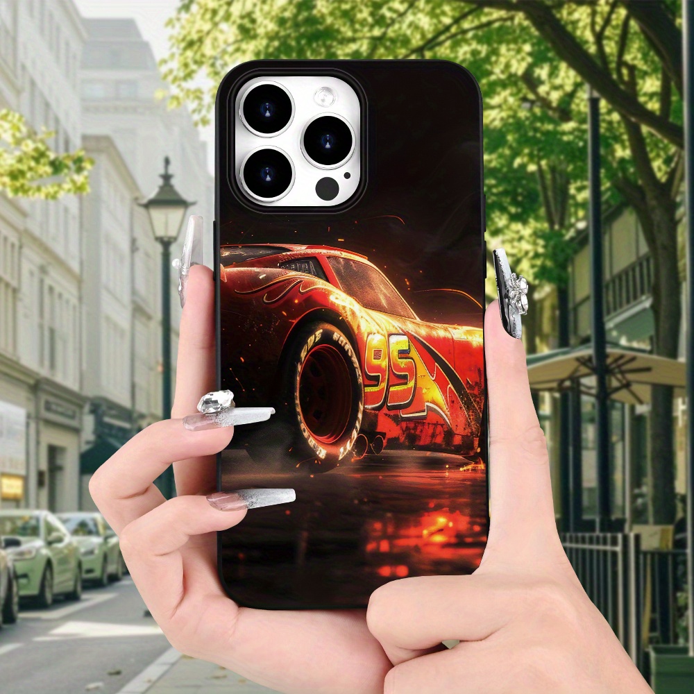 

Stylish-cool-95 Flame Car-for /15/14/13/12/11 Xs Xr X 7 8 Plus -black Tpu Soft Case, Provides Shock Protection, Winter Autumn/new Year, Of Mobile Phone Case, A To Decorate Phone