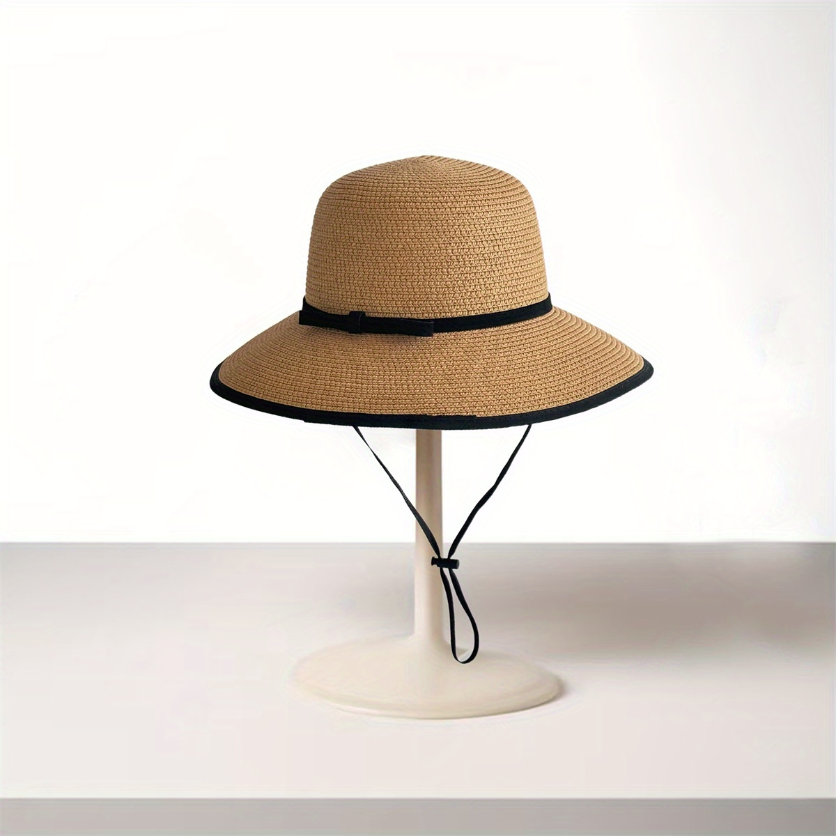summer straw hat women foldable bow sun hats packable straw  display picture 1