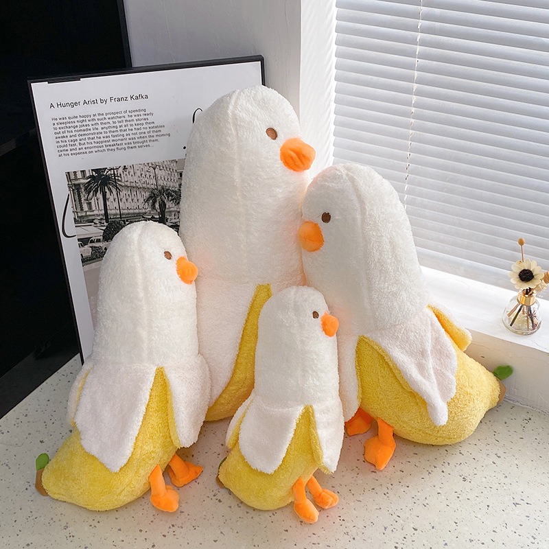 Banana Duck Plush Toy - Cute Long Stuffed Animal Pillow For Hugging And Sleeping, Soft Gift For Kids