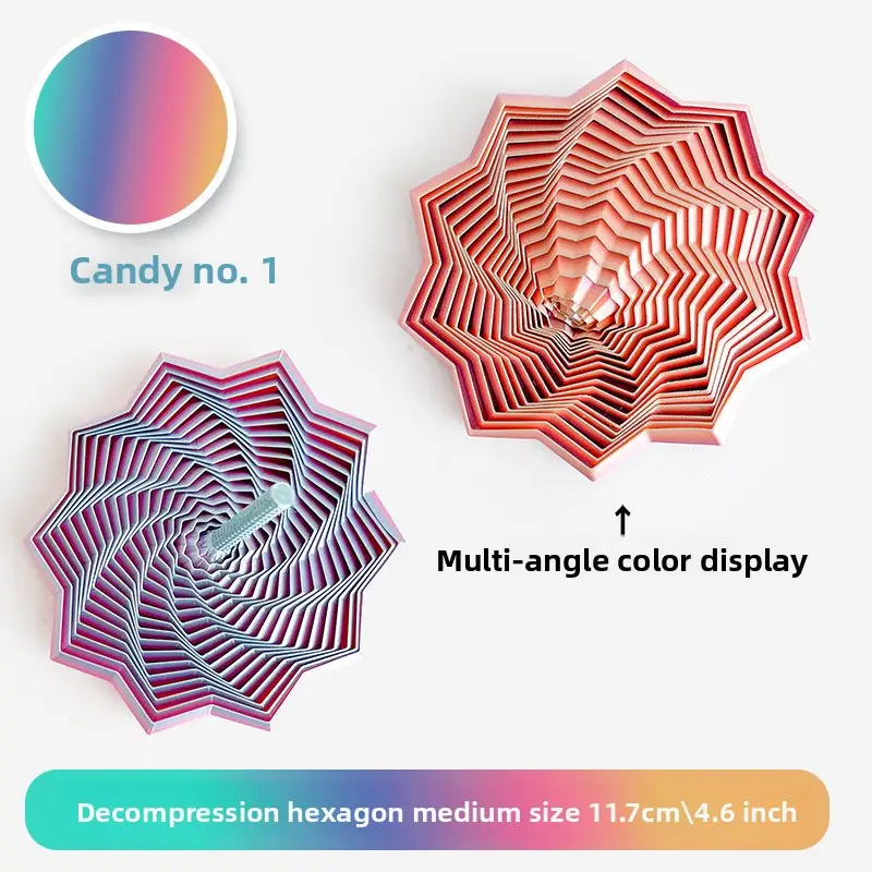 Étoile Sensorielle Fidget - 11,7x11,7x1,5 Cm Imprimé En 3D,Jouet Hexagonal Fractall Fidget Avec Étoile Sensorielle Fidget - 11,7x11,7x1,5 Cm Imprimé En 3D,Jouet Hexagonal Fractall Fidget Avec