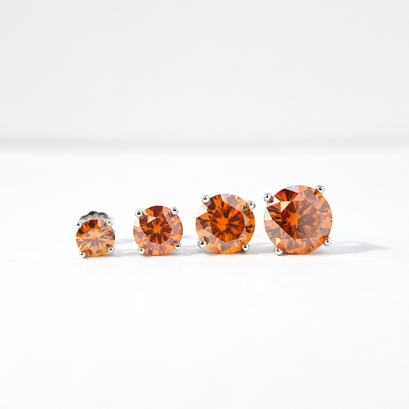 Men's/Women's 0.5/1/2 Carat Silver Moissanite Stud Earrings