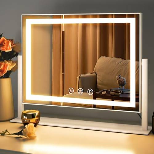 makeup with lights vanity with 3 lighting light up touch sensor usb powered 360 rotatable metal frame detachable 3 5 15 gift for women