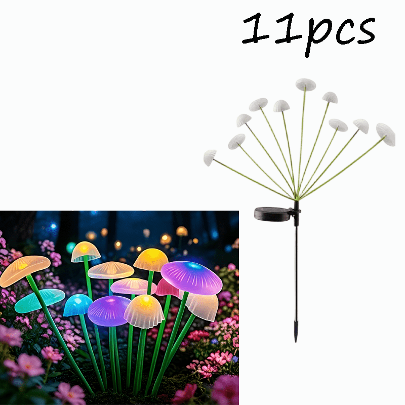 TEMU Solar Mushroom Outdoor Lights With Solar Panel - Plug And Control (automatic Charging During ) Integrated, Lawn Atmosphere Lighting, Party