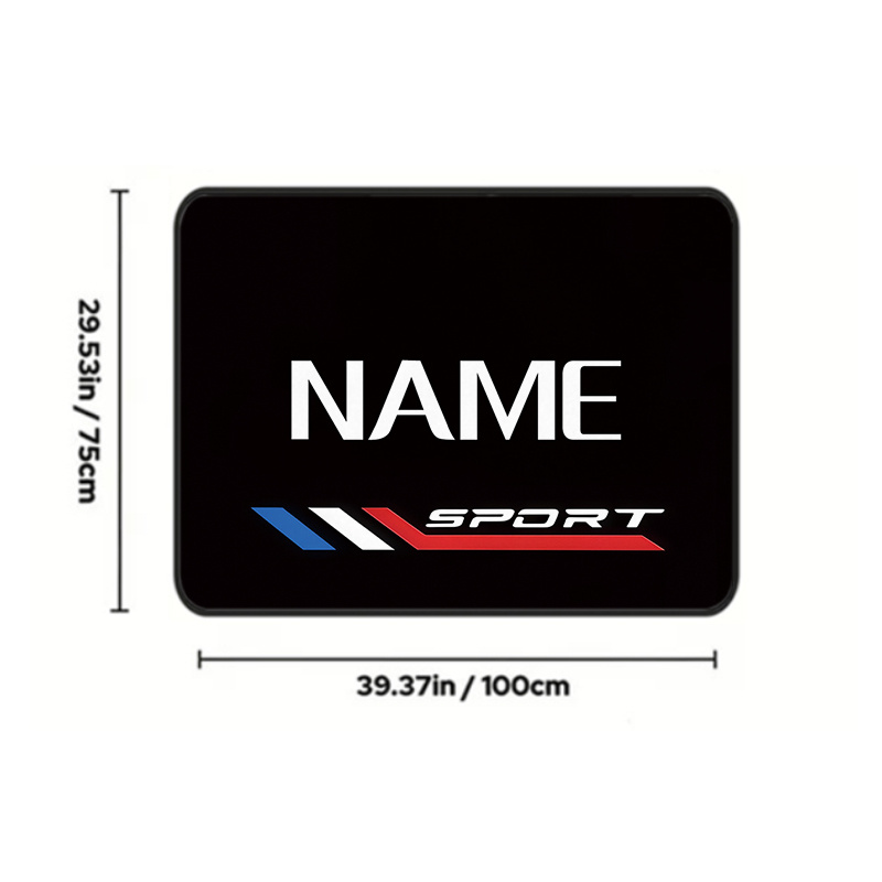TEMU Tapis de coffre de voiture 1 pièce - Personnalisable avec nom/ , design de style SPORT. Convient à tous les modèles de voitures, fabrication ,