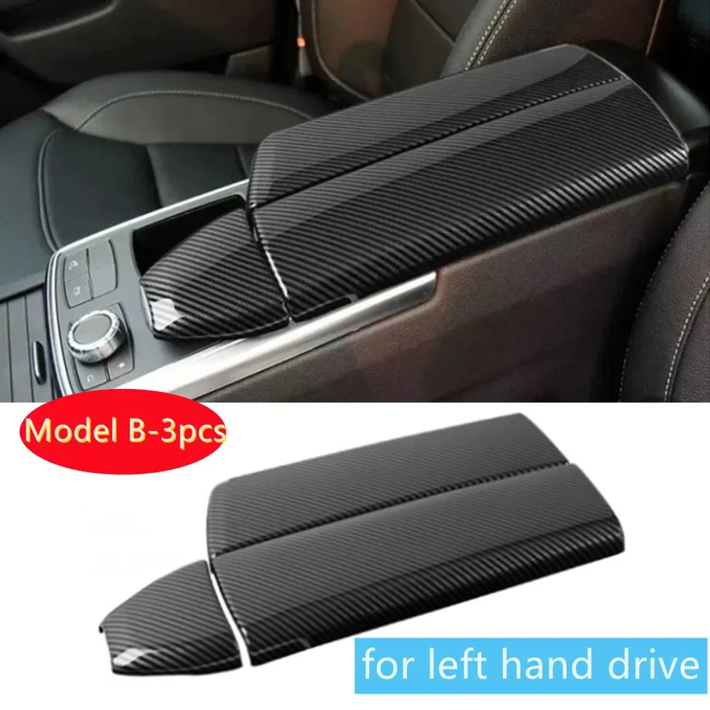 TEMU Carbon Fiber Style Car Center Console Armrest Box Panel Cover Trim Stickers Fit For Ml Gl Class X166 W166