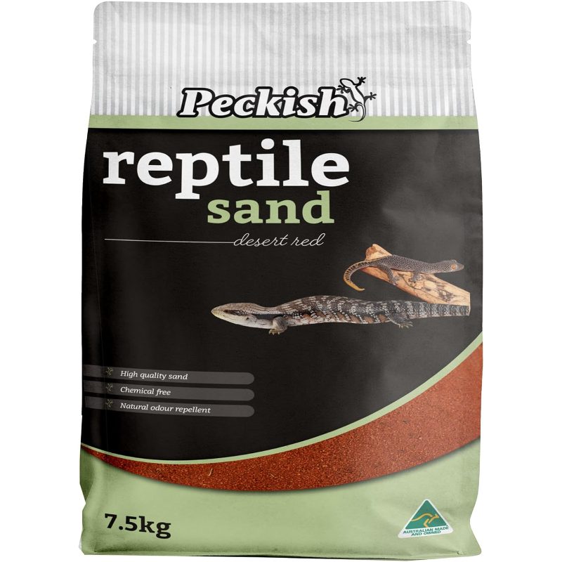 Desert Red Reptile Sand, 7.5 Kg - Snakes, Bearded Lizards, Stimulates Natural Instincts, Soft Texture Realistic Colour - Best Vivarium Landscaping Burrowing