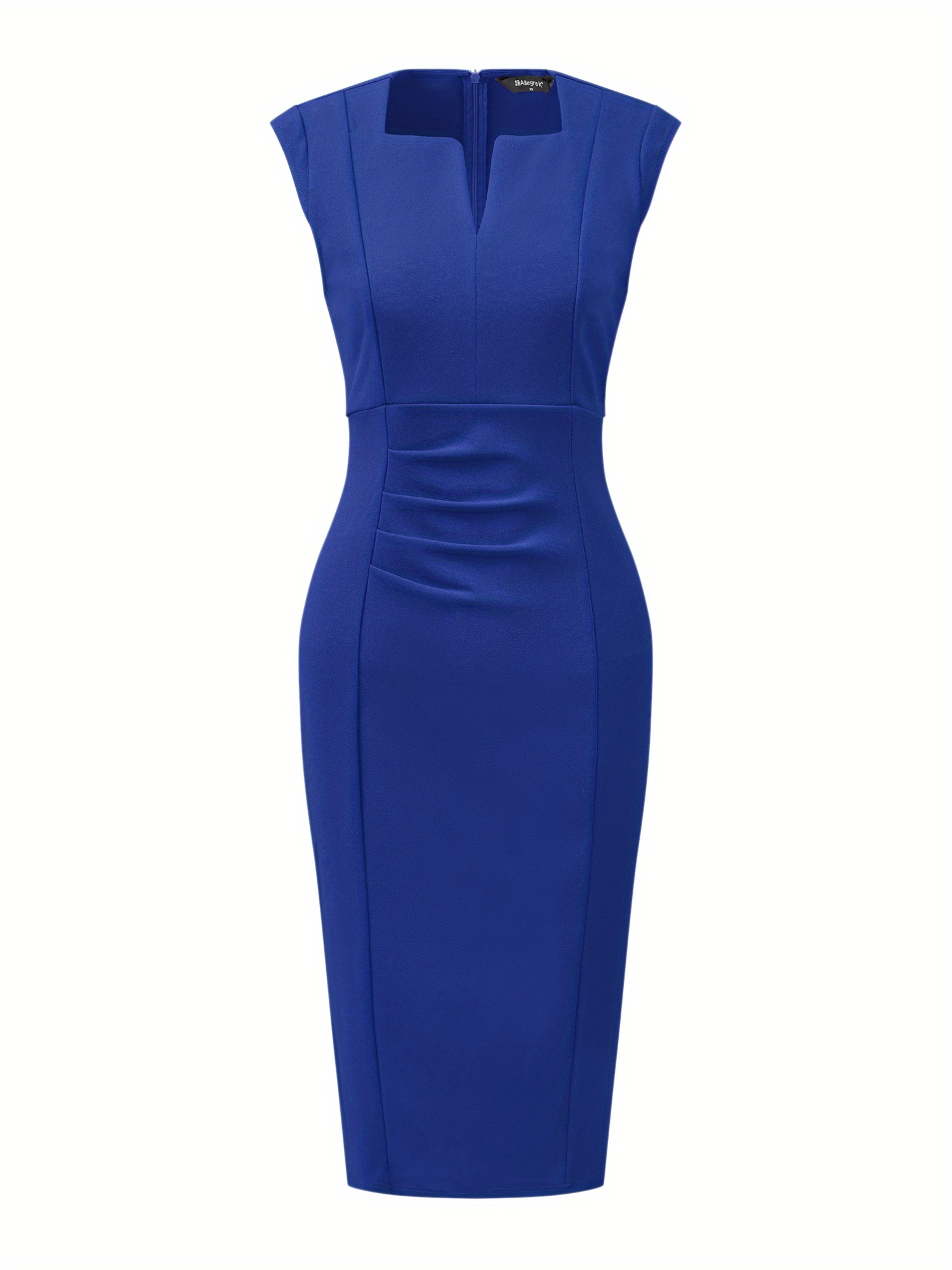 royal blue business dress Chandra Dress in Navy – SALONI main image 0