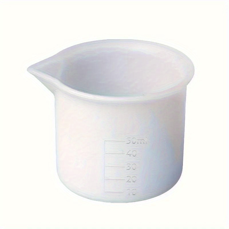 Image of 1pc Resin Casting Mold With Measuring Scale - Clear Silicone Cup For Jewelry Making, Crafts, And Home Decor - Durable, Easy-to-clean, Perfect For Resin, Clay