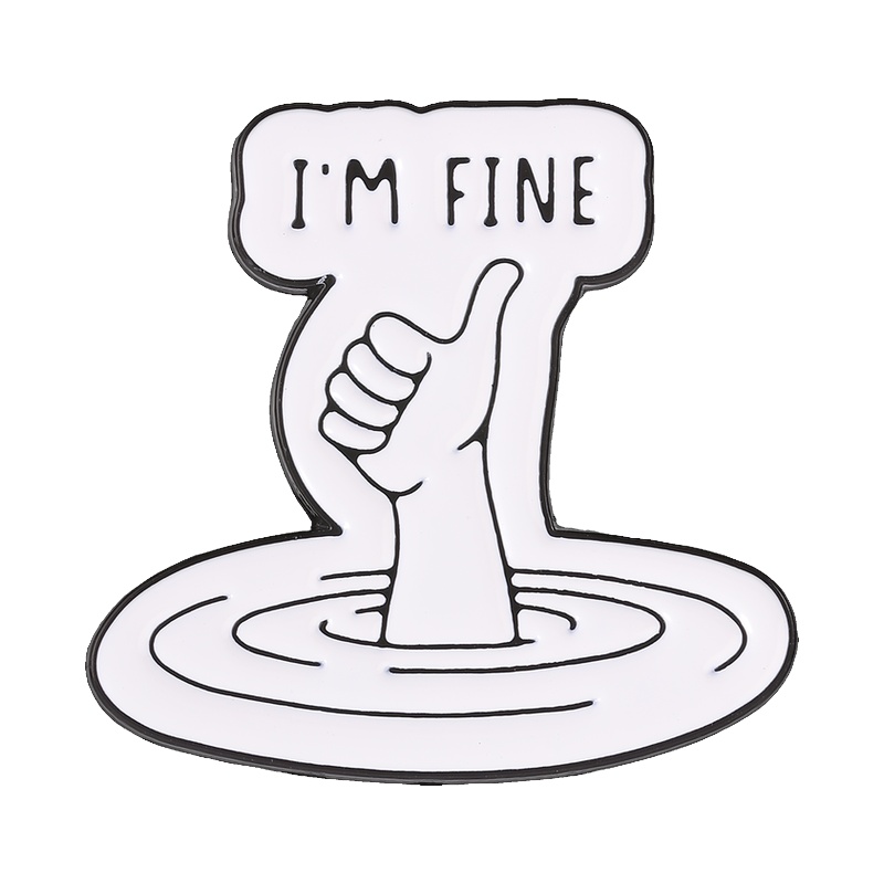 TEMU 1pc "" Self-deprecating Funny Pin - Irregular Shape Suitable For Clothes, Hats, Backpacks | Minimalist /for Style Accessory With "" Text |