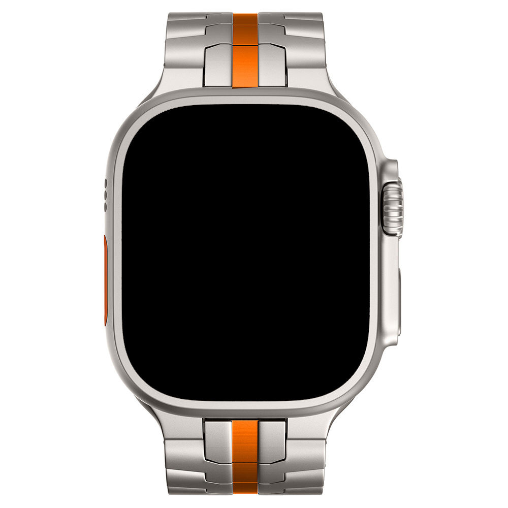 Stylish Stainless Steel Strap For Watch 2 1 49mm 11 10 46mm Link Bracelet For Iwatch Series Se 6 5 4 Se3 45mm 44mm Business Band, For Family