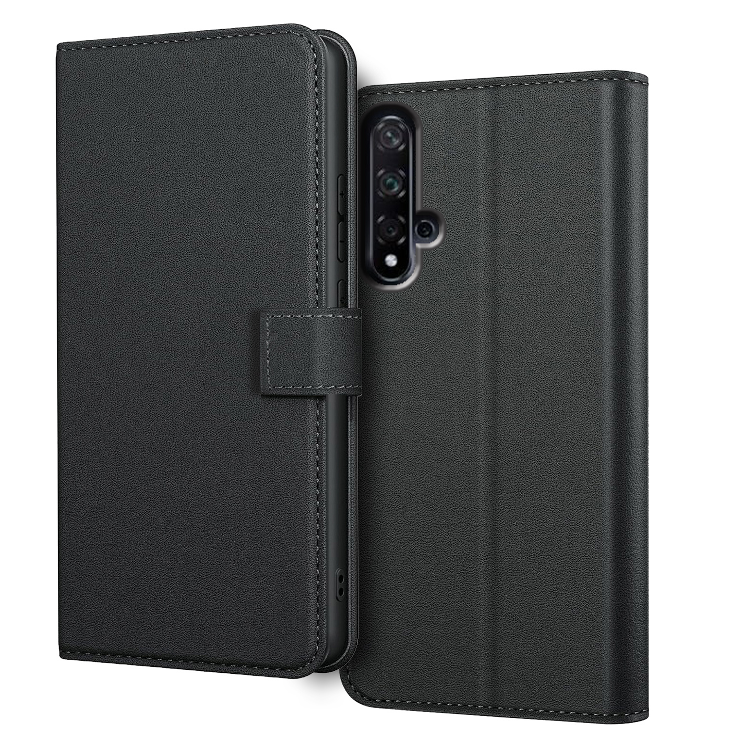 TEMU Phone Case - Protective Phone Case Cover For Huawei Nova 5t / Honor 20, Featuring A Kickstand, Card Slot, And Faux Leather In A Wallet