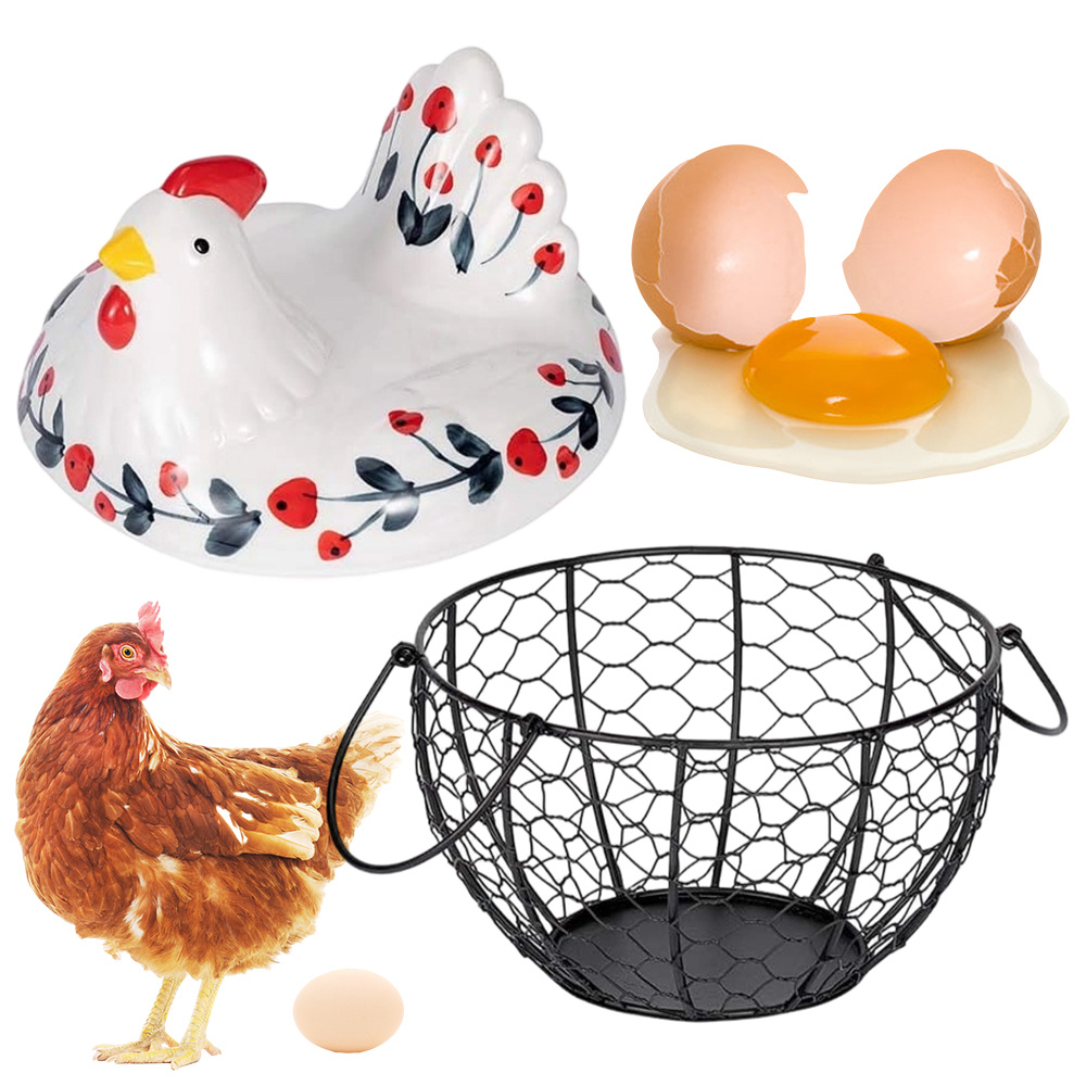 Refrigerator Storage Box Chicken Shaped Storage Basket With Lid Cute Kitchen Storage Additions Home Storage Supplies Portable Desktop Home Decor, Desktop Cans