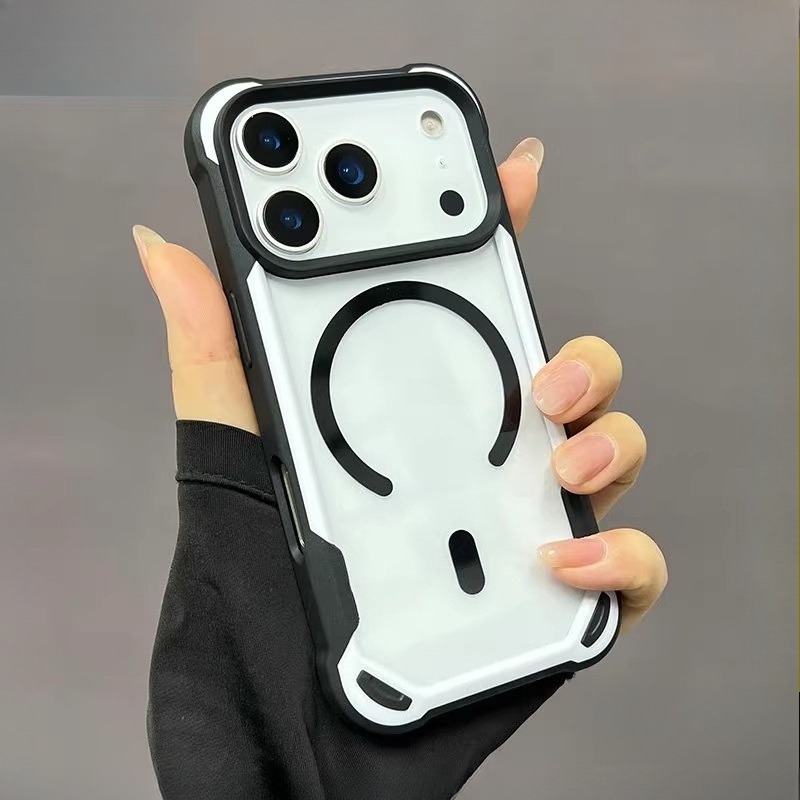 TEMU Phone Case - Berry Splicing Color Matching Compatible With Iphone 17promax Magnetic Phone Case 16pro Easy High- 15pm Full-coverage Four-corner