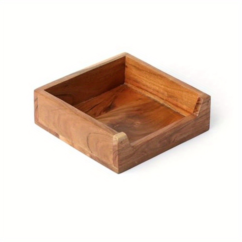 acacia wood tissue holder box rectangular 8x8x2 inch bathroom organizer with lid durable wooden storage for tissues toiletries essentials natural     for bathroom or kitchen bathroom organizers and storage     Product details 0