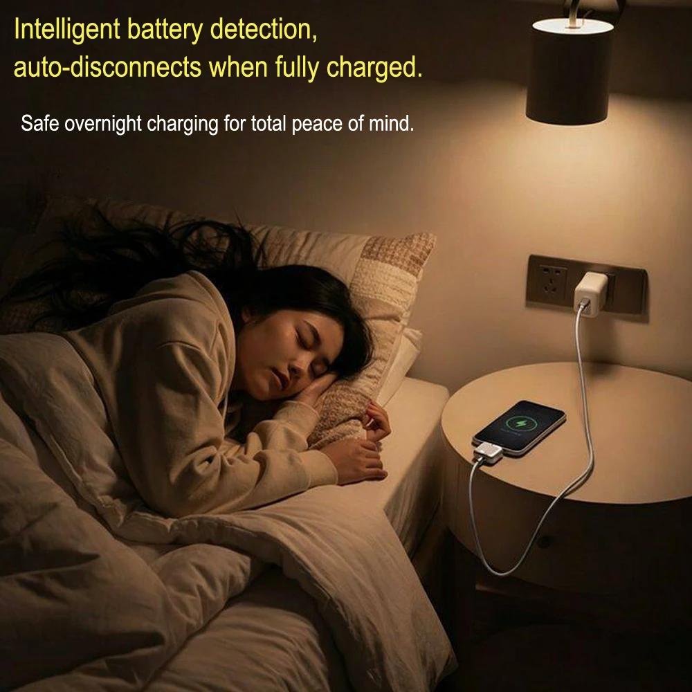 1pc universal auto disconnect charger adapter type c fast charging separator with full charge   for night charging Product details 7