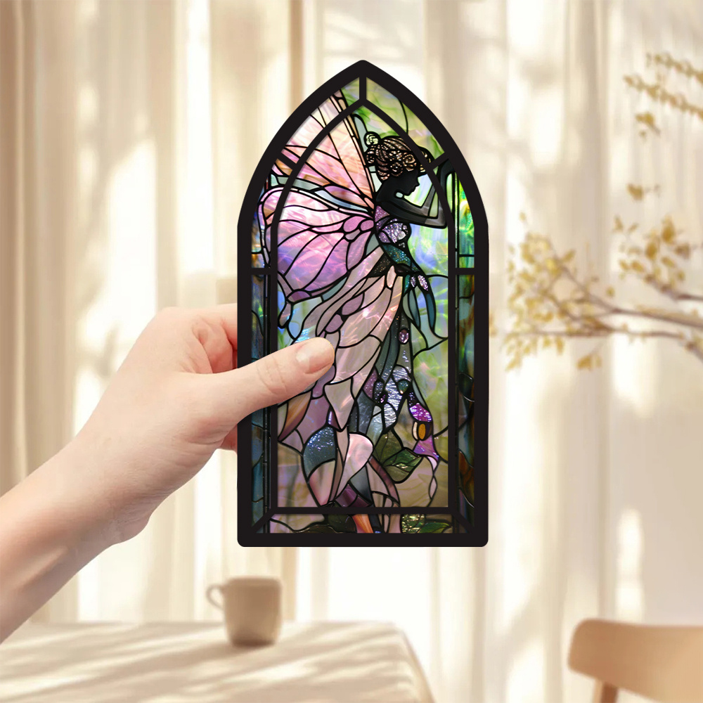 TEMU Statue de de livre féérique 2D plate, 1 pièce - Décoration en acrylique pour étagère, avec bougeoir compatible, convient aux amateurs de livres,