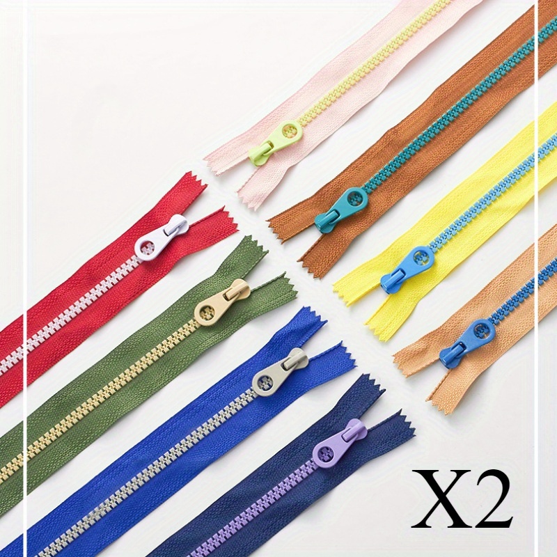 16pcs Of Size 5 Resin Closed-end Zippers, Mixed Zippers Suitable For Pocket Bags And Pencil Cases, Featuring Contrasting Colors And In Multiple Sizes